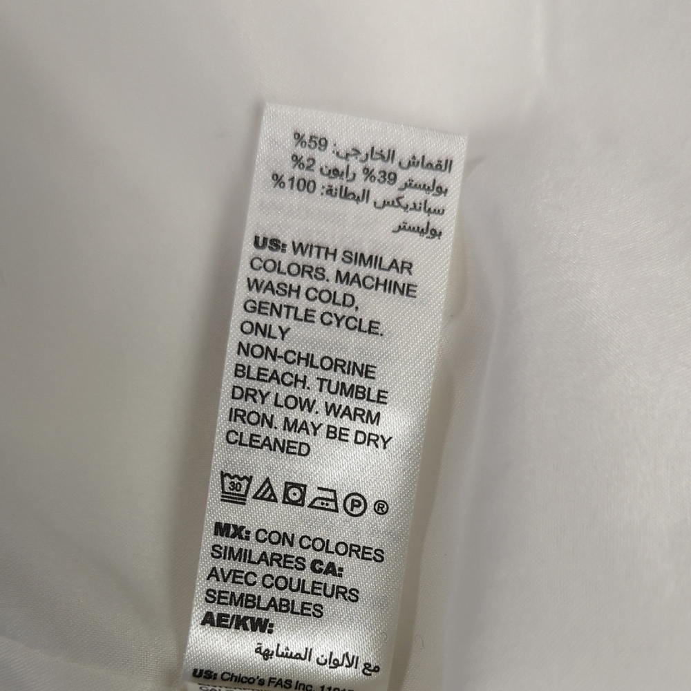01563 WHBM One Button Blazer White size 0 preppy Business casual classic office - Picture 9 of 9